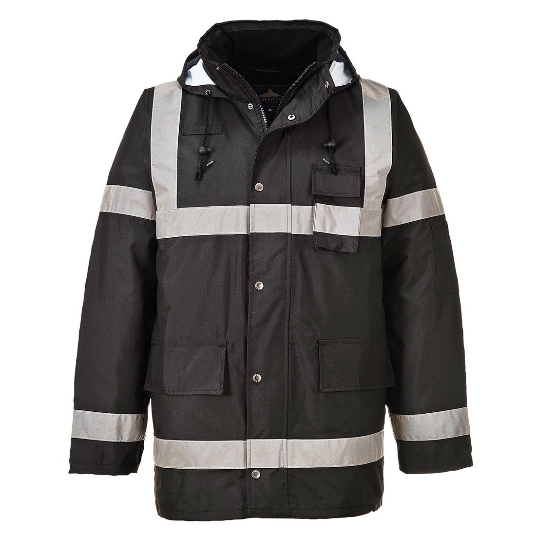 Portwest Arbeitsjacke S433 - Iona Lite Verkehrsjacke schwarz (S433) atmungsaktiv, schmutzabweisend