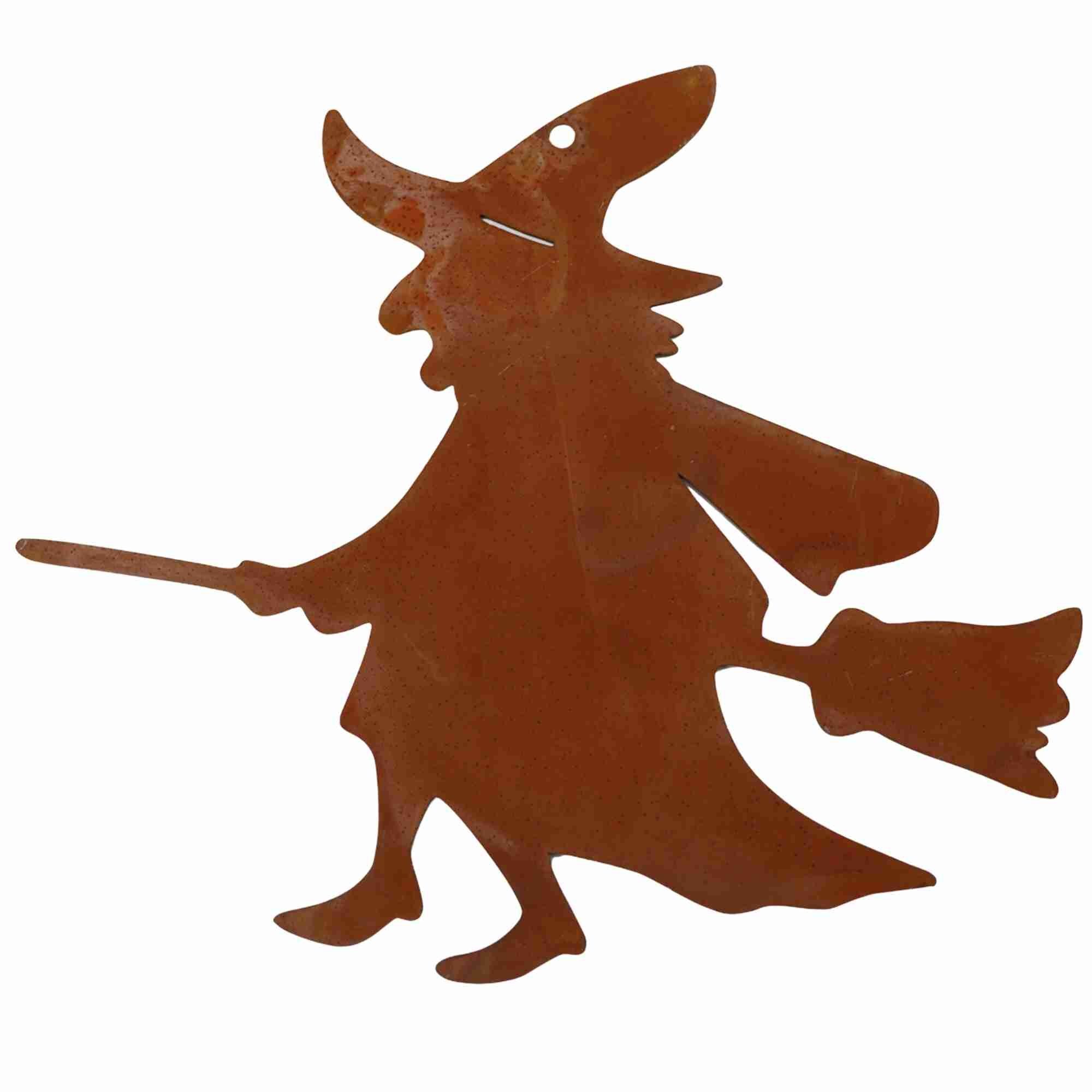 Rostikal Gartenfigur Metall Hexe Dekofigur als günstig online kaufen