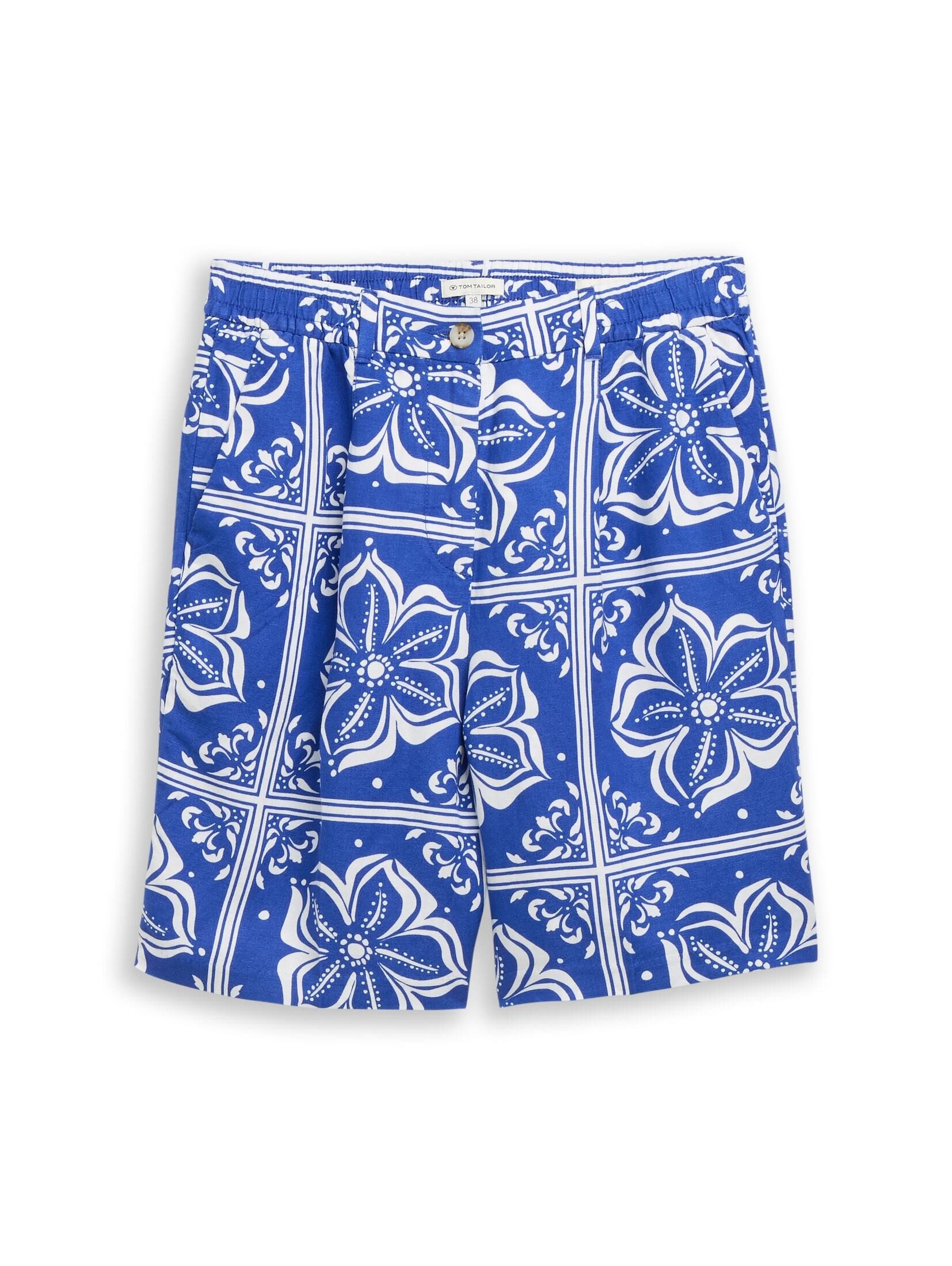 TOM TAILOR Bermudas Hosen & Chino Loose Fit Bermuda Shorts mit Leinenanteil