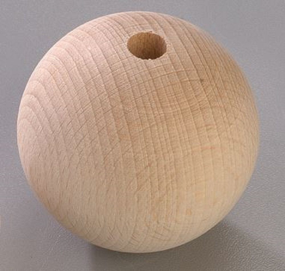 efco creative Bastelnaturmaterial Basteln - Papp Art, Holz, Holzartikel, Rohholzkugeln, gebohrt, (3-tlg)