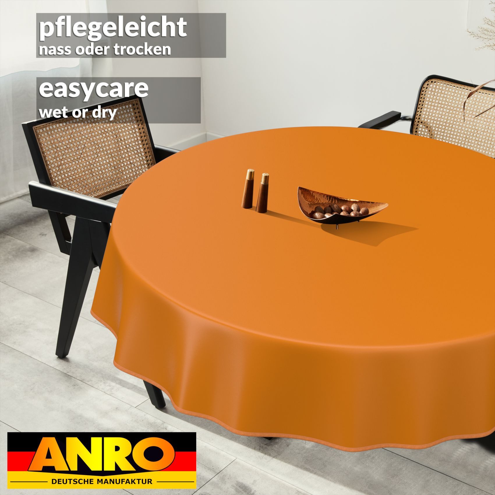 ANRO Tischdecke abwaschbar Wachstuch-Tischdecke Gartentischdecke (Einzelstü günstig online kaufen