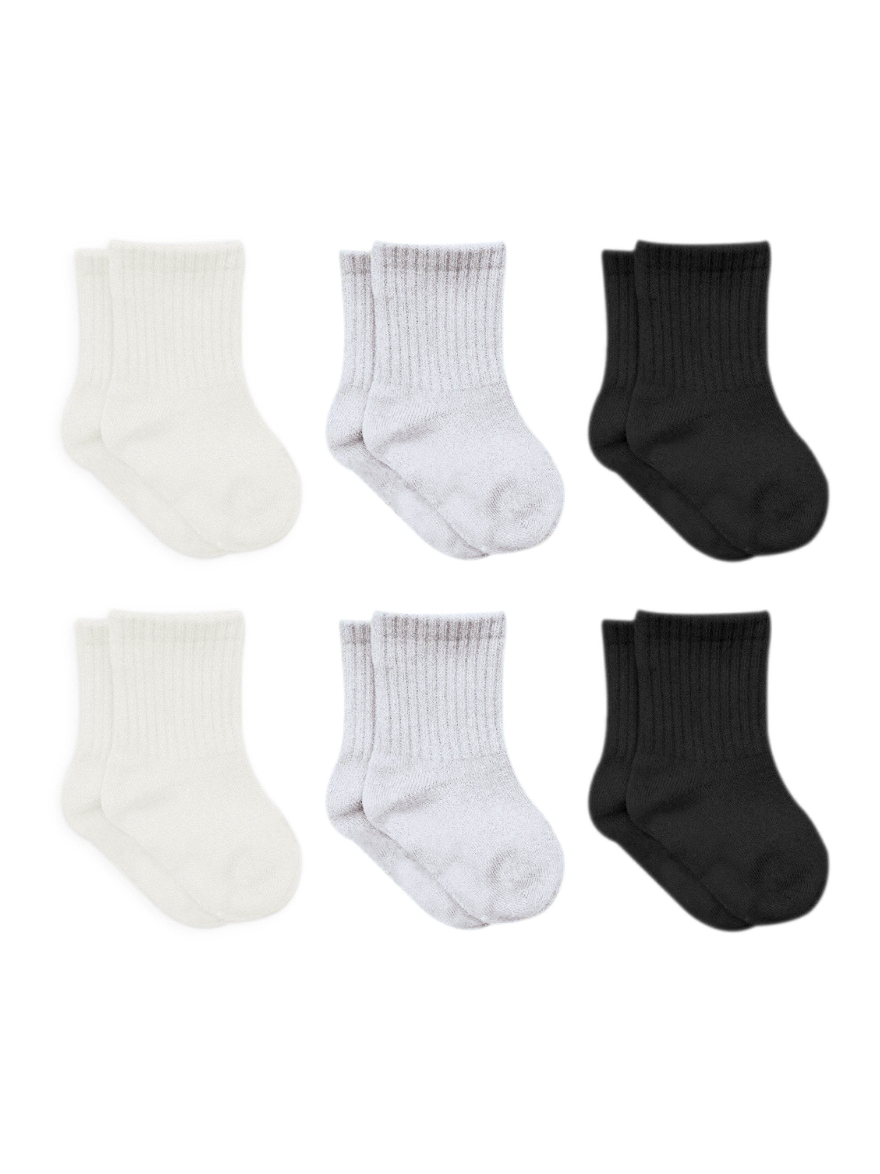 bistyle Socken für Babys Neugeborene Babysocken Jungen Mädchen Kurzsocken (Set, 6-Paar, 6er-Pack) gerippt Bio-Baumwolle GOTS zertifiziert 0-6 Monate bis 2-3 Jahre