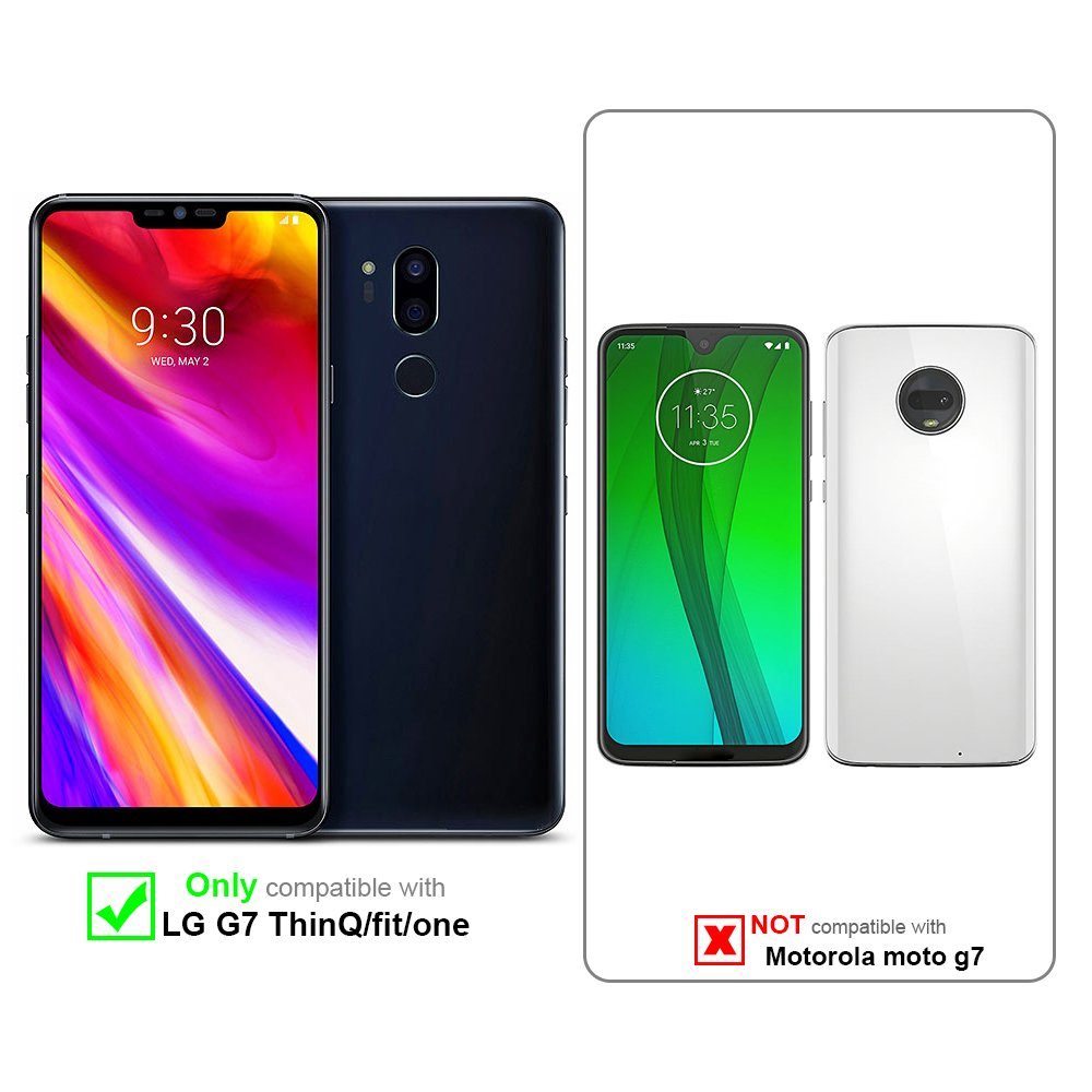 Cadorabo Handyhülle für LG G7 ThinQ / FIT / ONE Hülle LG G7 ThinQ / FIT / ONE, Hülle Schutzhülle mit Standfunktion, Magnetverschluss und Kartenfach