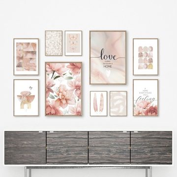 homestyle-accessoires Poster Bilder Set LOVE MAKES OUR HOUSE A HOME A3/A4/A5 Prints, (10 St), Ohne Bilderrahmen