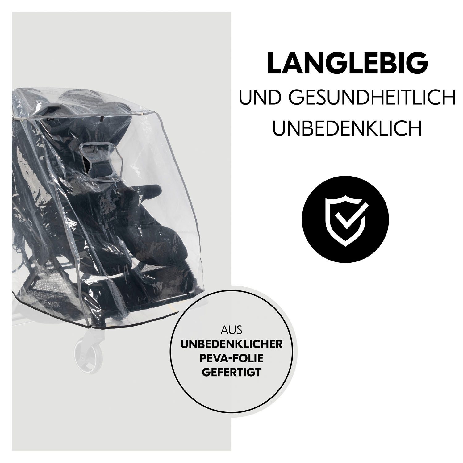 Hauck Kinderwagen-Regenschutzhülle Pushchair Raincover Duo, für Geschwisterwagen