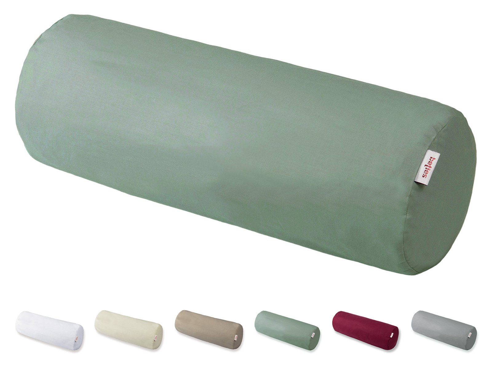 beties Nackenrollenbezug BasicSoft, (1 Stück), XL Rollen Bezug 25x70 cm 100% Baumwolle Jersey mit Reißverschluss