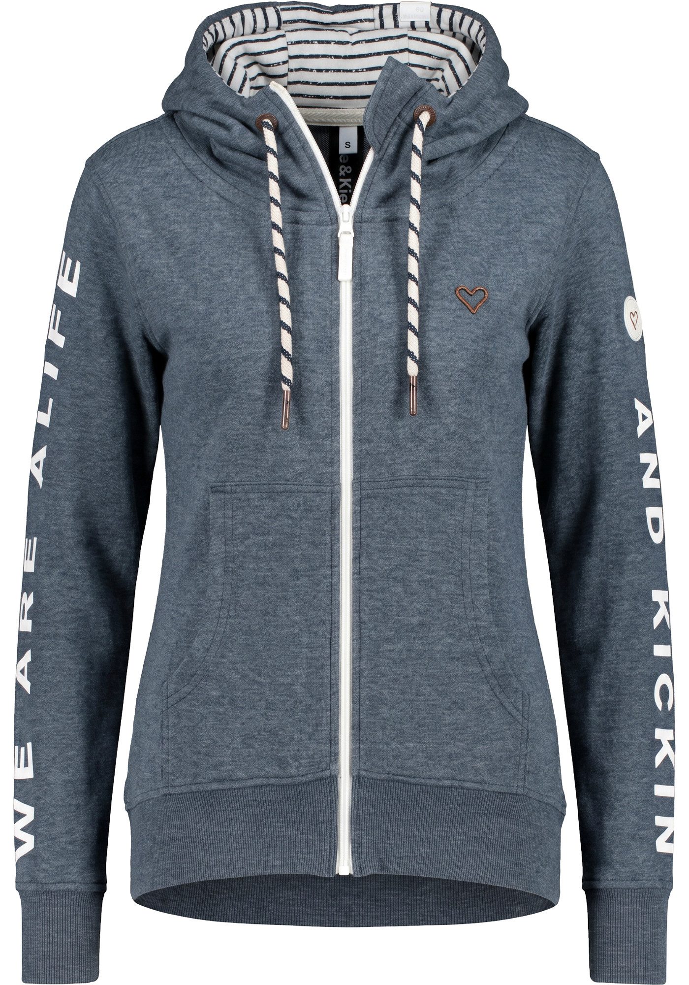 Alife & Kickin Sweatjacke JessyAK A leichte Kapuzensweatjackemit Logo-Schriftzug auf den Ärmeln – Bild 5 von 5
