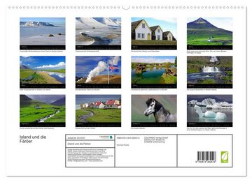 CALVENDO Wandkalender Island und die Färöer (Premium, hochwertiger DIN A2 Wandkalender 2023, Kunstdruck in Hochglanz)