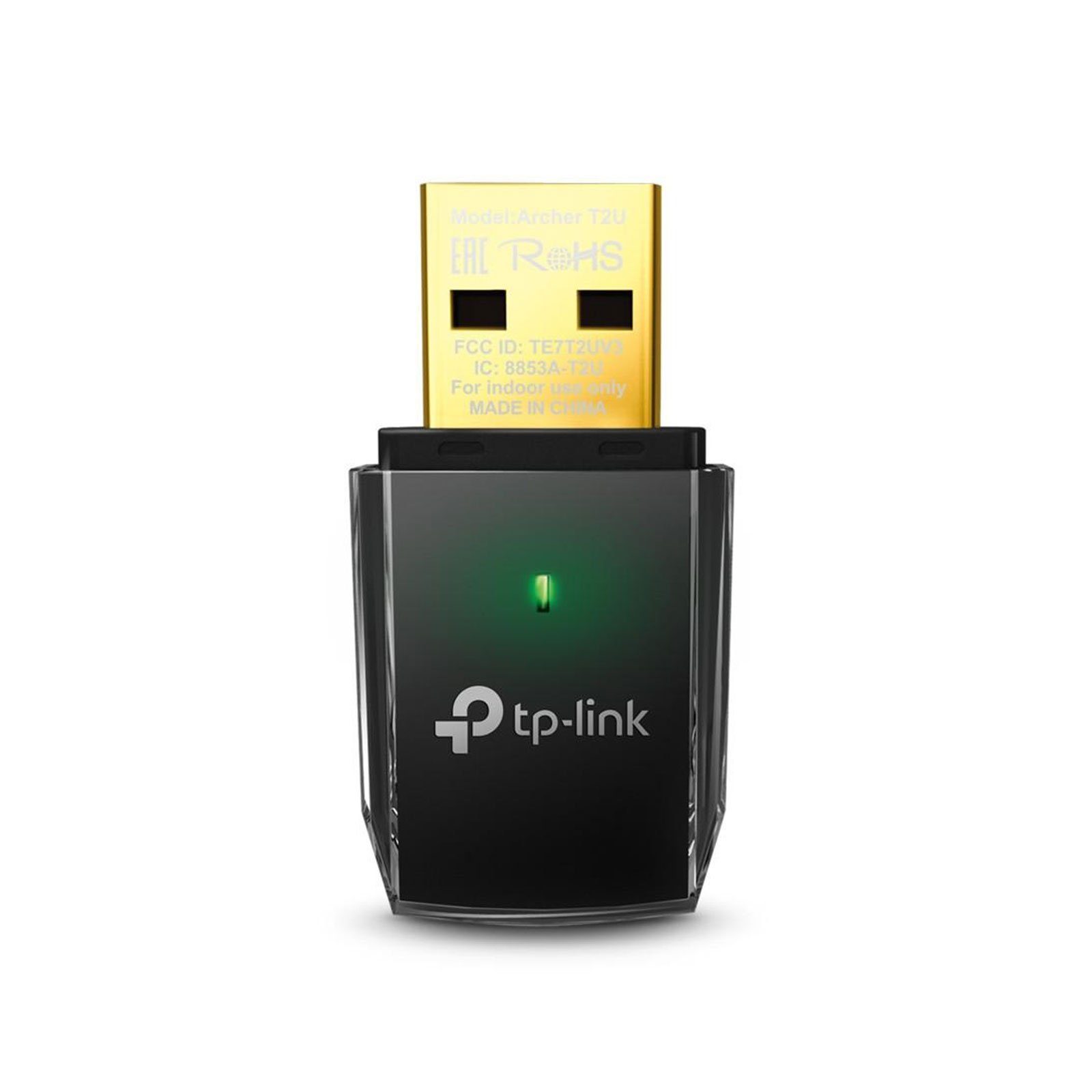 tp-link T2U Adapter, 433 Mbit/s auf 5GHz, 150 Mbit/s auf 2,4GHz, Unterstützt WEP