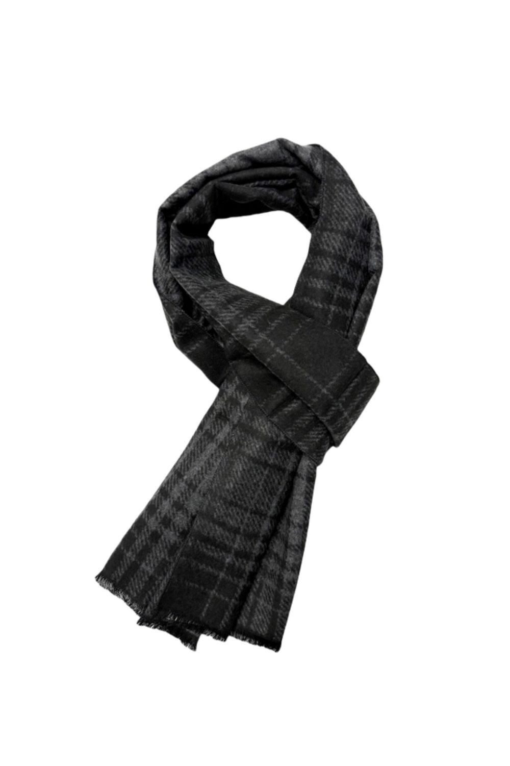 Fashion Scarf World Modeschal Karierter Wendeschal mit Fransen – ideal für Herren und Unisex Looks, Zeitloses Design, das fast jedem Stil entspricht