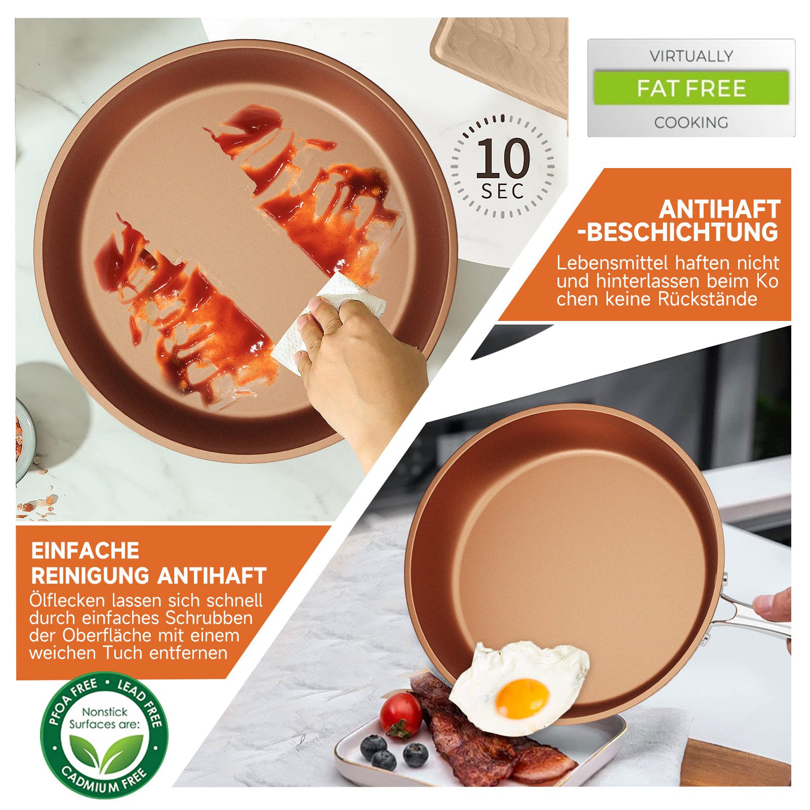 HOMELUX Topf-Set Kochtopfset, Aluminiumguss Töpfe Set mit Deckel, Aluminium (Set, 6-tlg., Töpfe Set mit Glasdeckel), Induktion