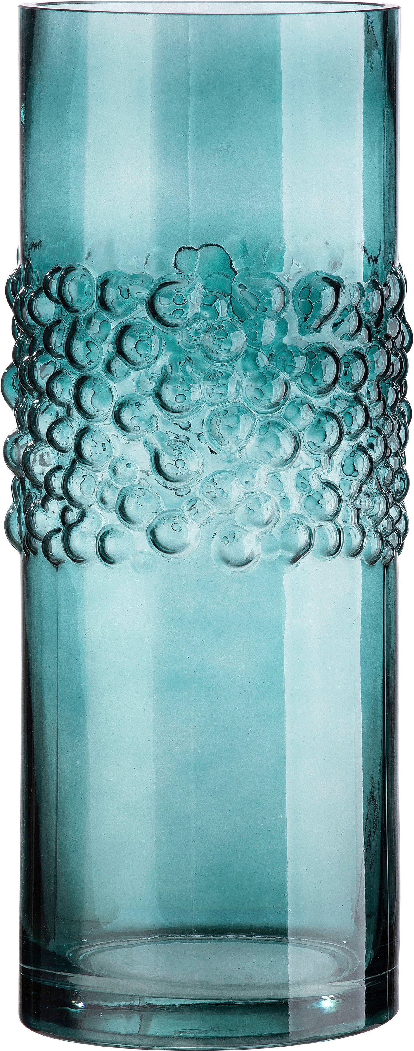 Casablanca by Gilde Tischvase Bubble-Vase Sparkle, Höhe ca. 34 cm (1 St), dekorative Vase aus Glas, Blumenvase