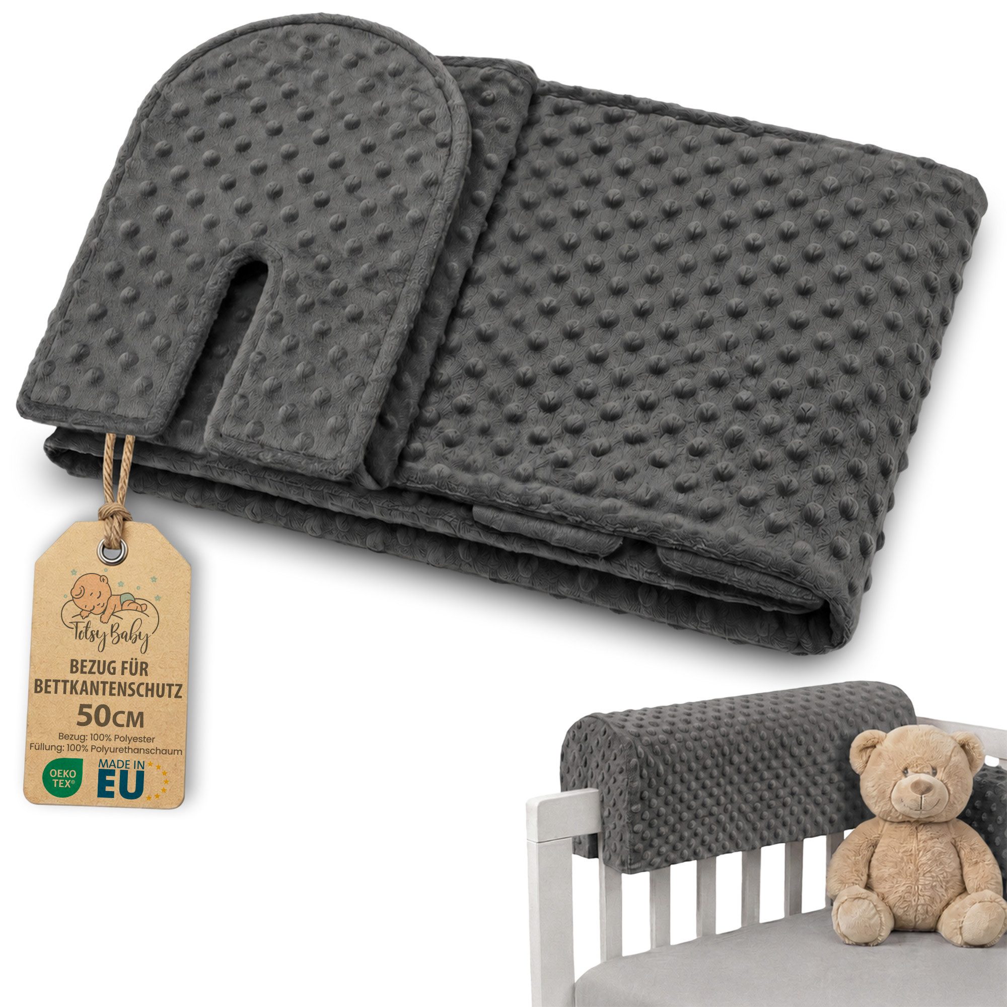 Totsy Baby Bettschutzgitter Bezug für Bettkantenschutz – Schutz für Kinderbett & Babybett