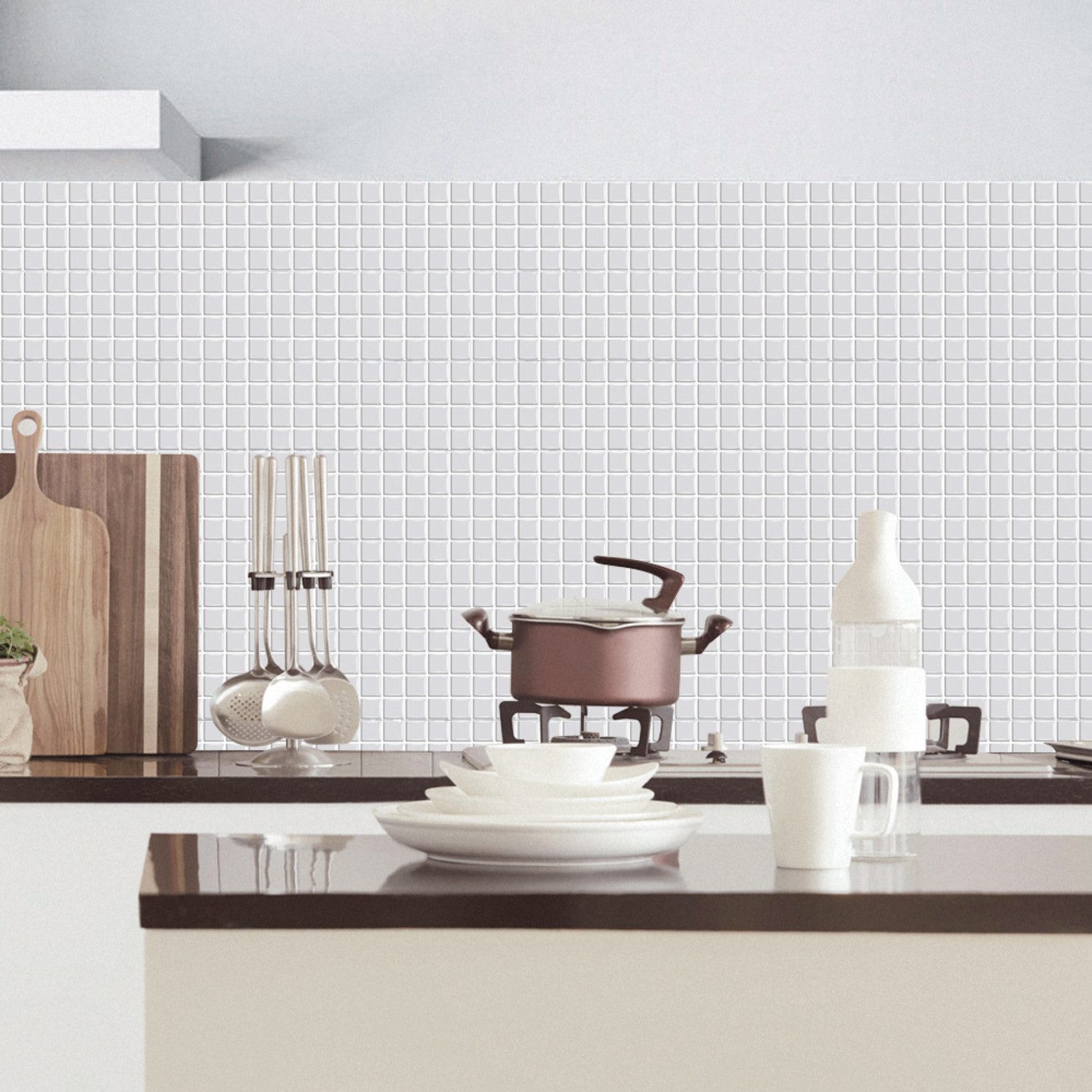 BYSURE Плиткаaufkleber (48 St), Küchen Плиткаaufkleber Mosaik 20x10cm Badezimmer Selbstklebende