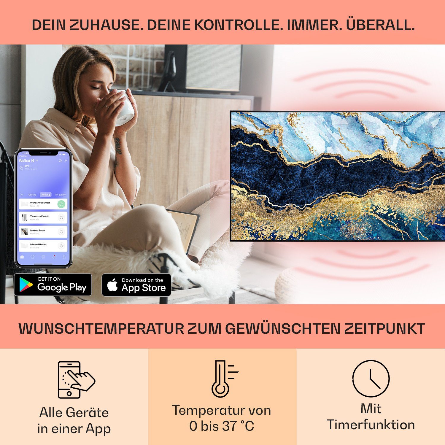 Klarstein Heizkörper Wonderwall Air Art Smart günstig online kaufen