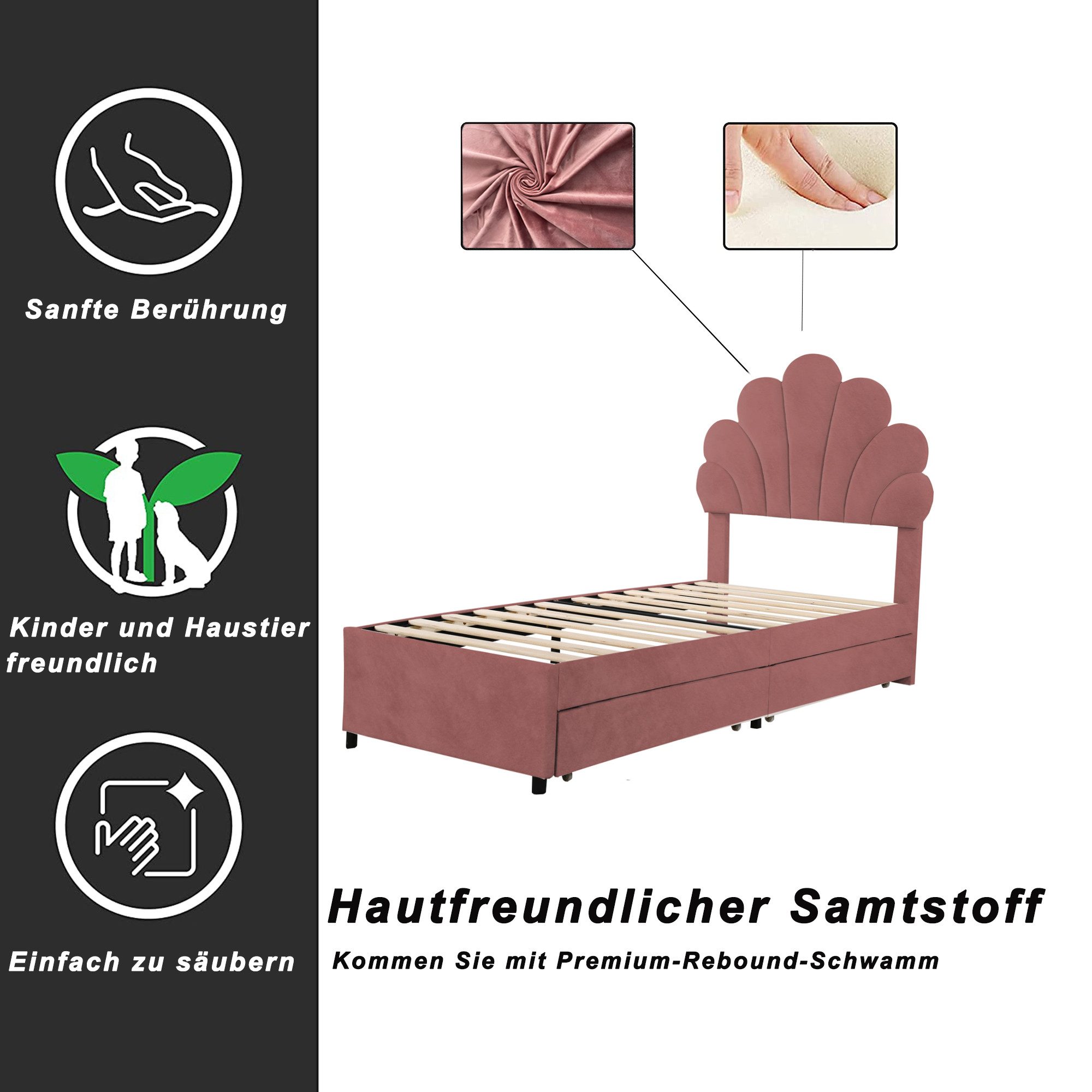 HAUSS SPOLE Polsterbett 90x200 cm mit günstig online kaufen