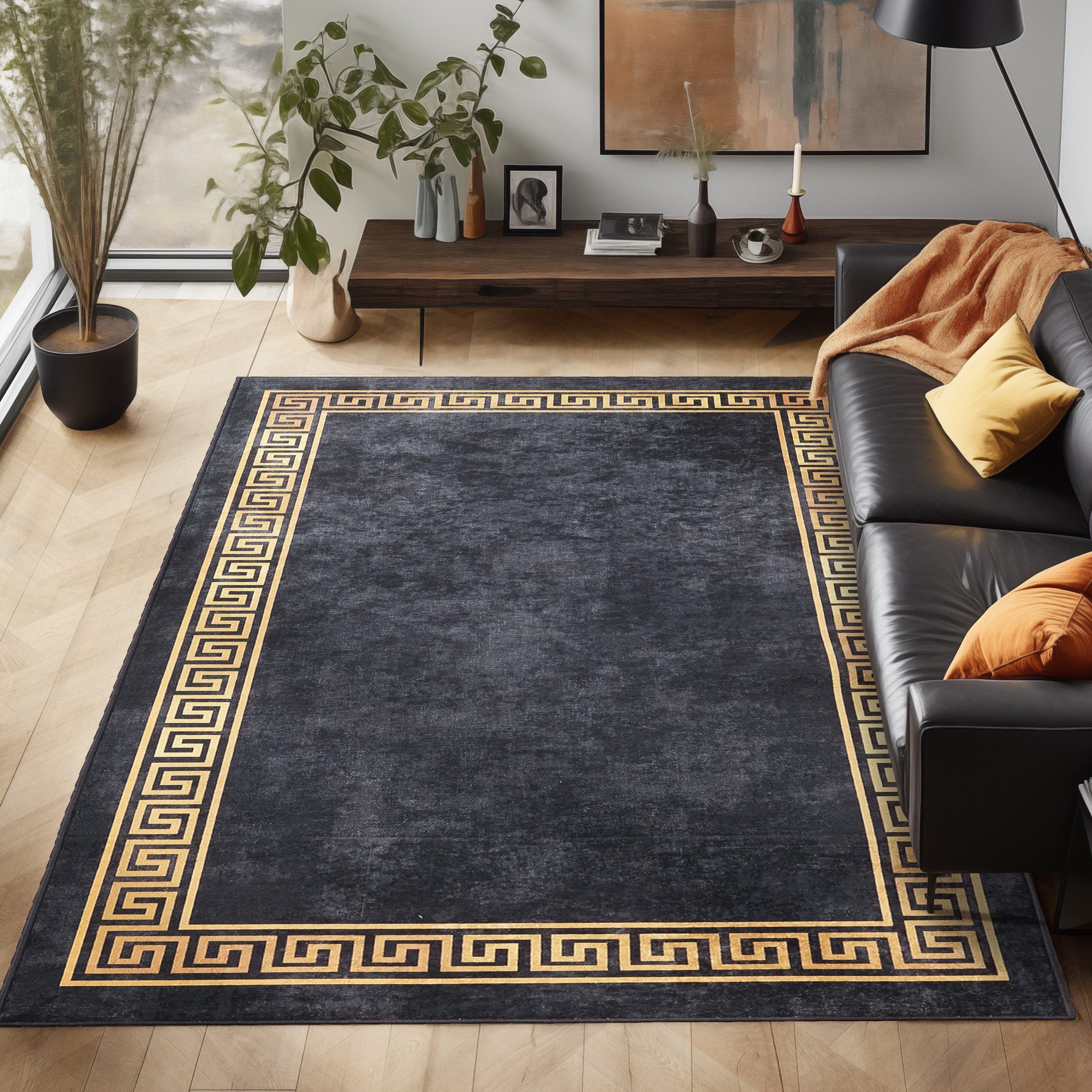 Carpettex Designteppich Mäander-Design, Läufer, Höhe: 7 mm, Waschbarer Tepp günstig online kaufen