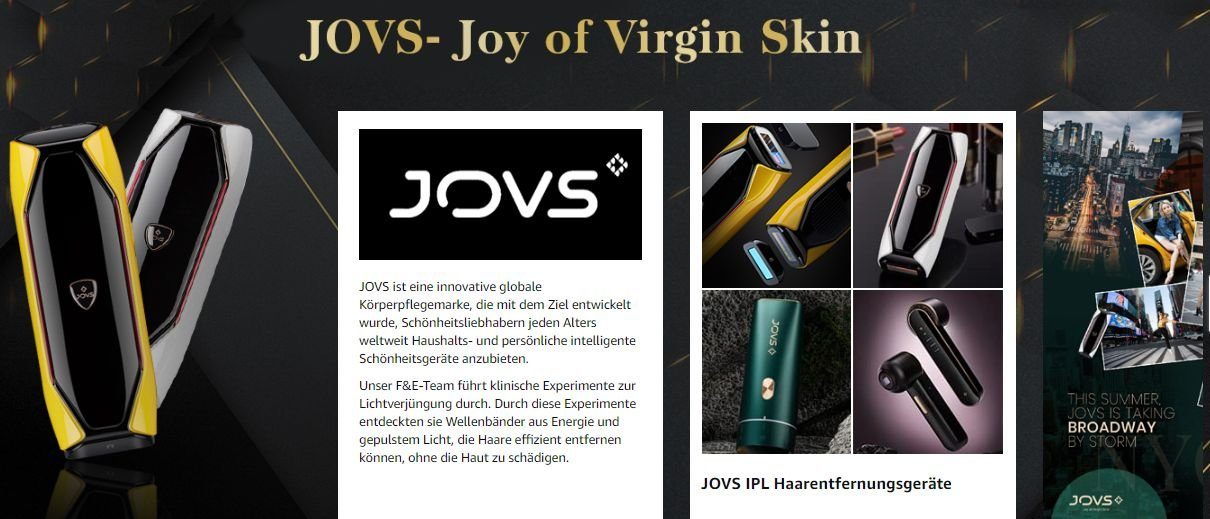 JOVS Haarentfernungsgerät JOVS OPT-Haarentferner, Geräte Haarentfernung, Gelb Sapphire ICE Vollbildschirm 7,4 IPL 590-1200nm cm² Lichtimpulse, X