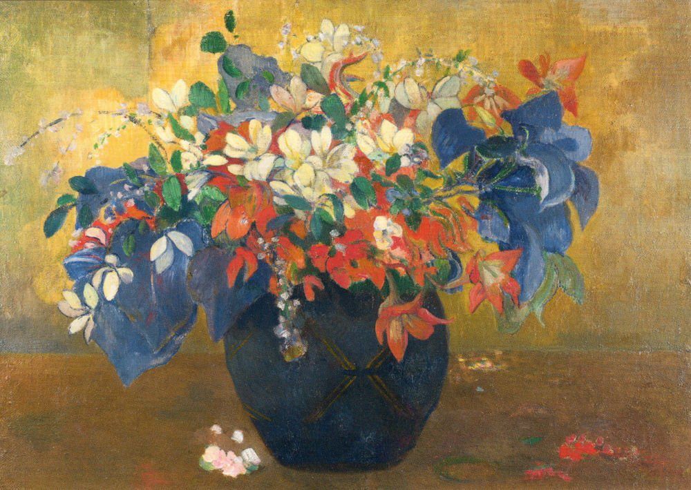 "Blumenvase" Postkarte Gauguin Paul Kunstkarte