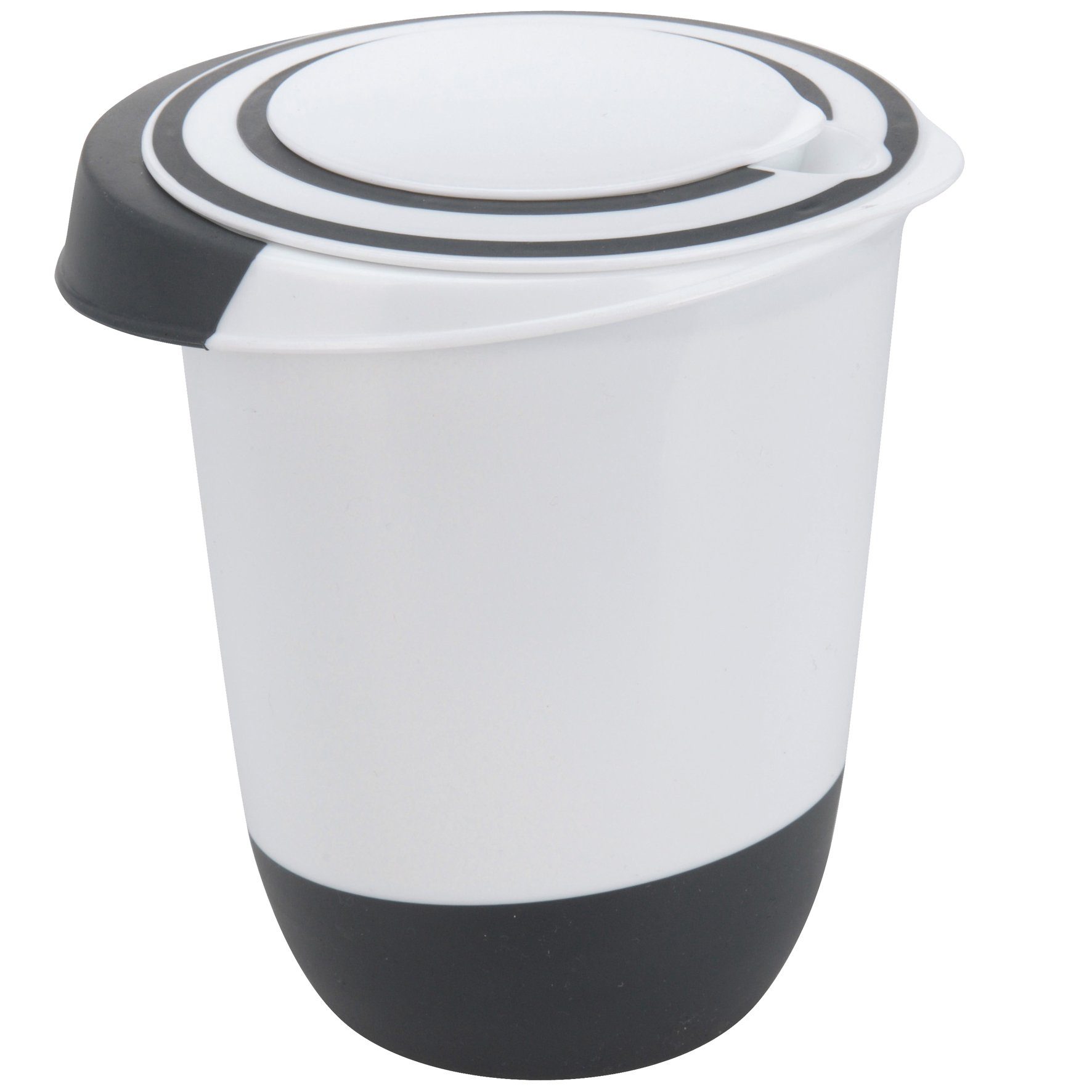 BigDean Rührschüssel mit Spritzschutz-Deckel 1,5 Liter Rühröffnung Stoppboden Teigschüss, Kunststoff, (Set, 1-tlg), Spritzschutz