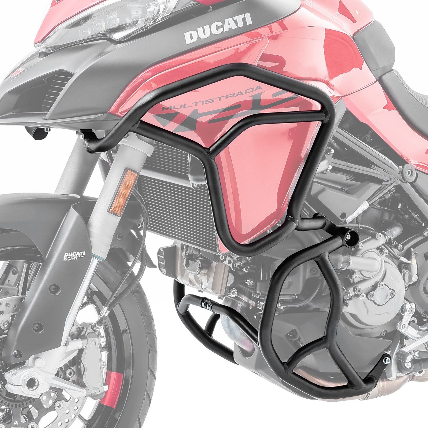 Motoguard Motor-Schutzhülle Sturzbügel Set für Ducati Multistrada V2 / S 22-24 oben und unten schw