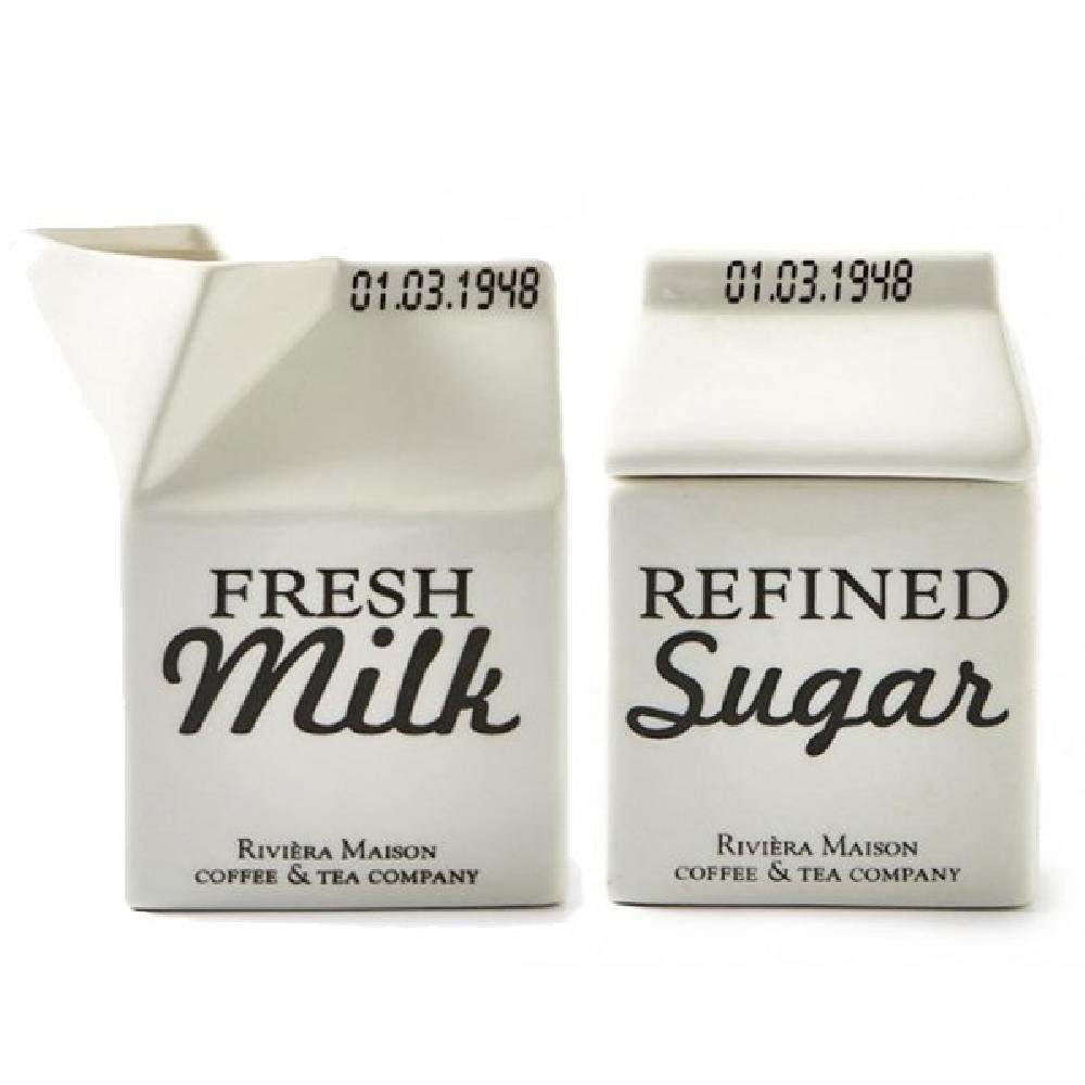 Rivièra Maison Milchkännchen Milch und Zucker Set Carton (2-teilig)