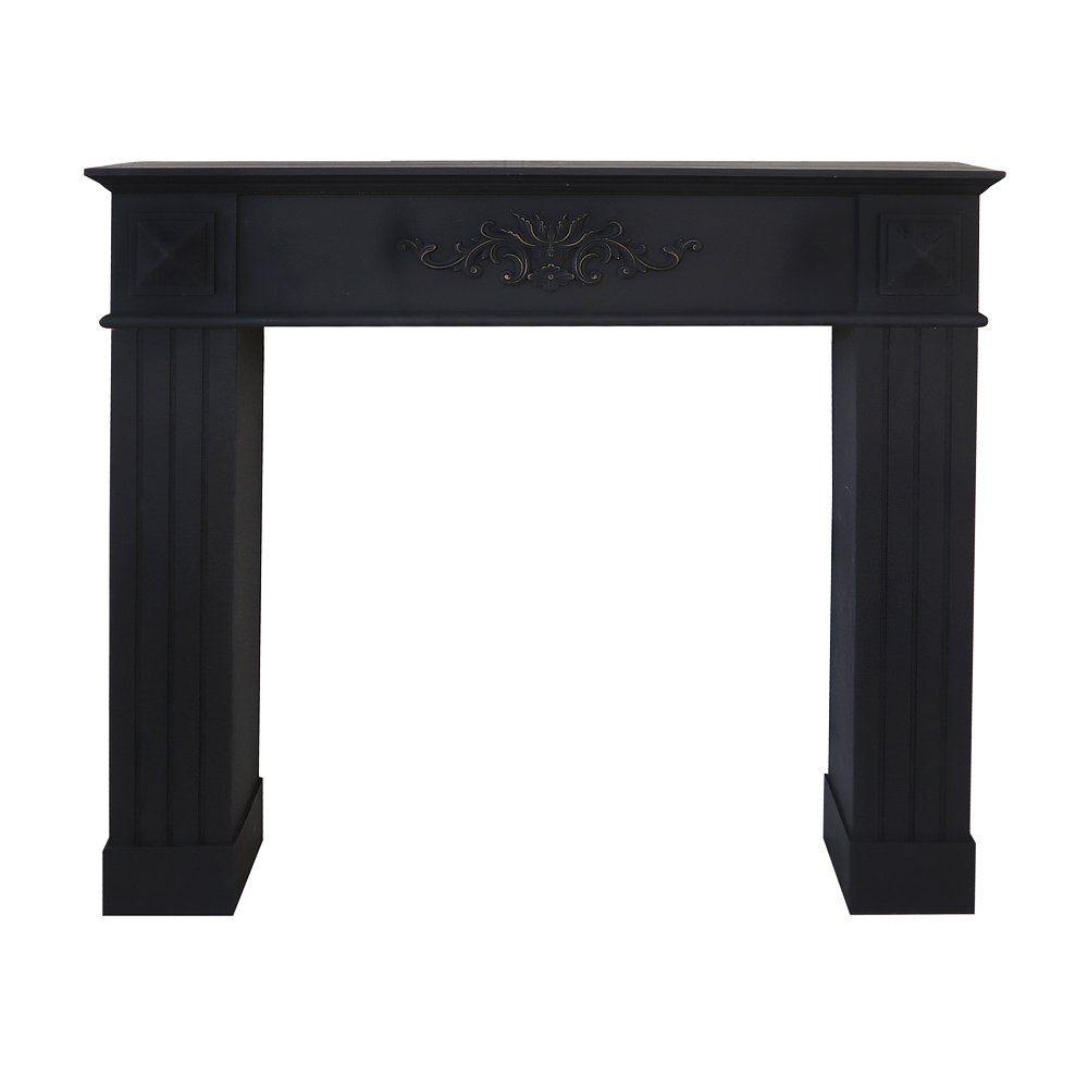 Grafelstein Dekokamin Kaminkonsole BLACK schwarz antiklook aus Holz günstig online kaufen