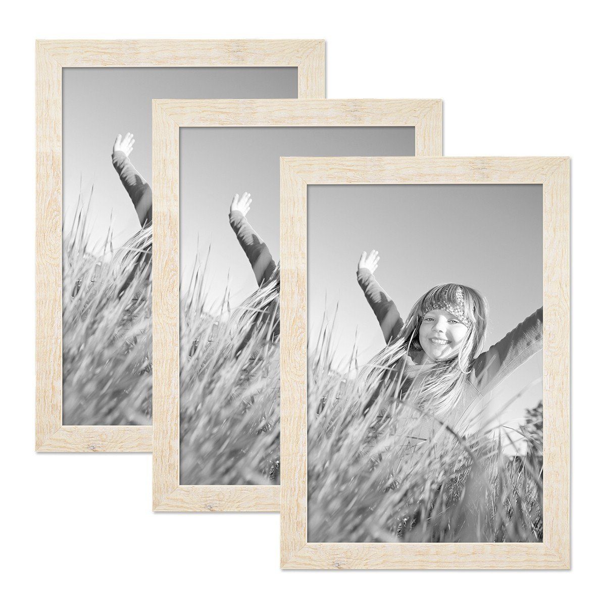 PHOTOLINI Bilderrahmen 3er Set Strandhaus Rustikal günstig online kaufen