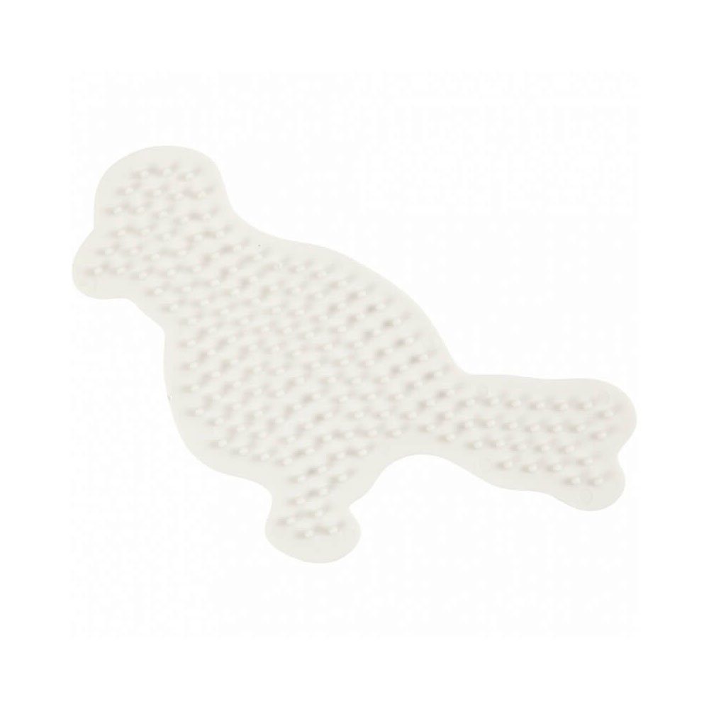 NABBI Bügelperlen Nabbi® BioBeads Stiftplatte Vogel, 12 x 9 cm, weiß