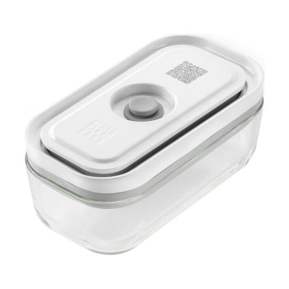 Zwilling Vakuumbehälter Vakuum Box S Fresh & Save Glas, Borosilikatglas, Kunststoff BPA frei, Silikon, (1-tlg), Vakuum Box S Fresh & Save Glas, 0,35 l, Borosilikatglas, grau