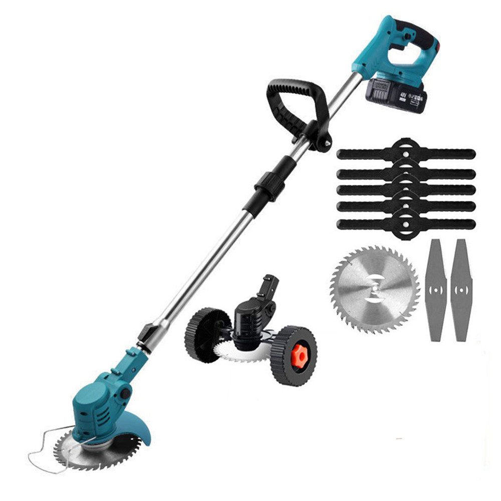 HUSK'SWARE Elektrorasenmäher Klappbar & Ausziehbar, Leistungsstarker Vollkupfermotor, (Starker Vollkupfermotor), Ein-Knopf-Höhenverstellung Großer Lithium-Akku