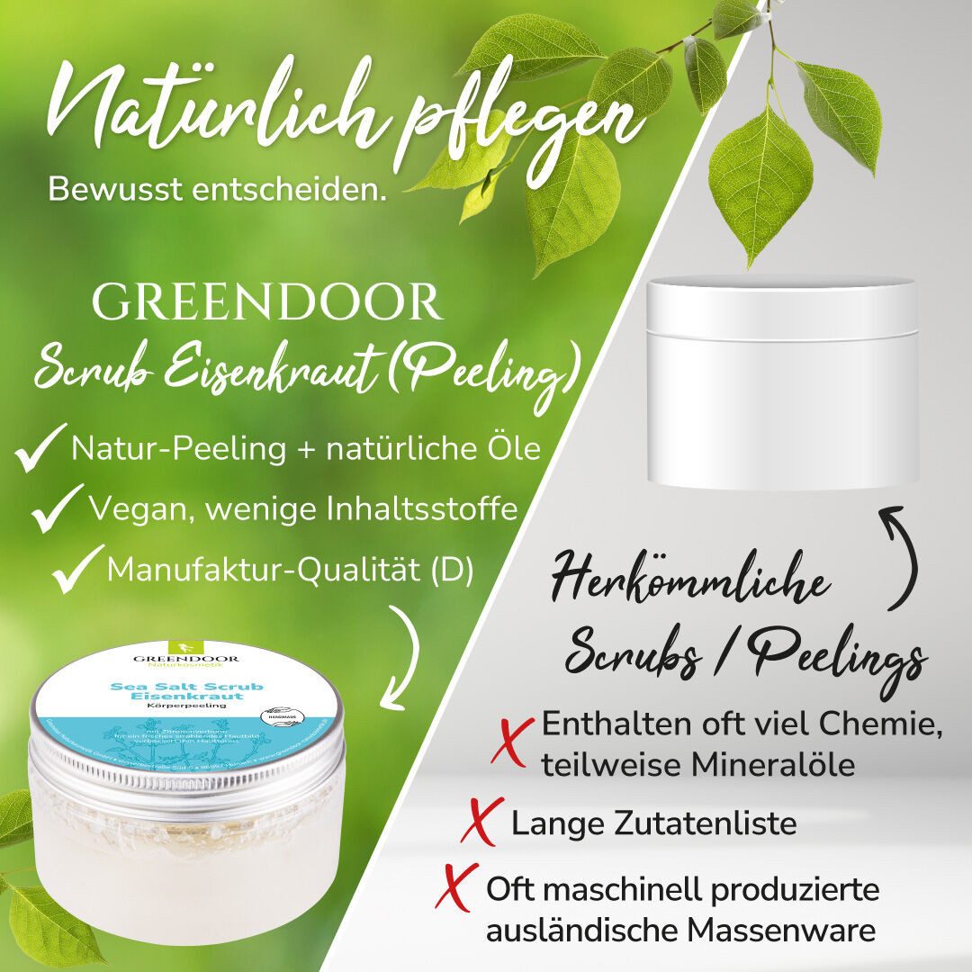 GREENDOOR Körperpeeling Sea Salt Scrub Eisenkraut