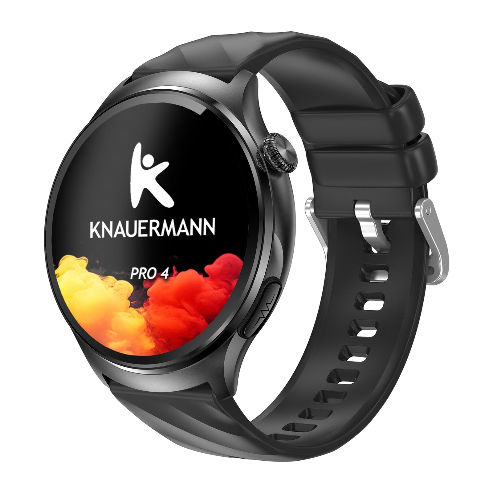 Knauermann PRO 4 (2026) Gesundheitsuhr mit Anruf & SOS Funktion Smartwatch, Bluetooth