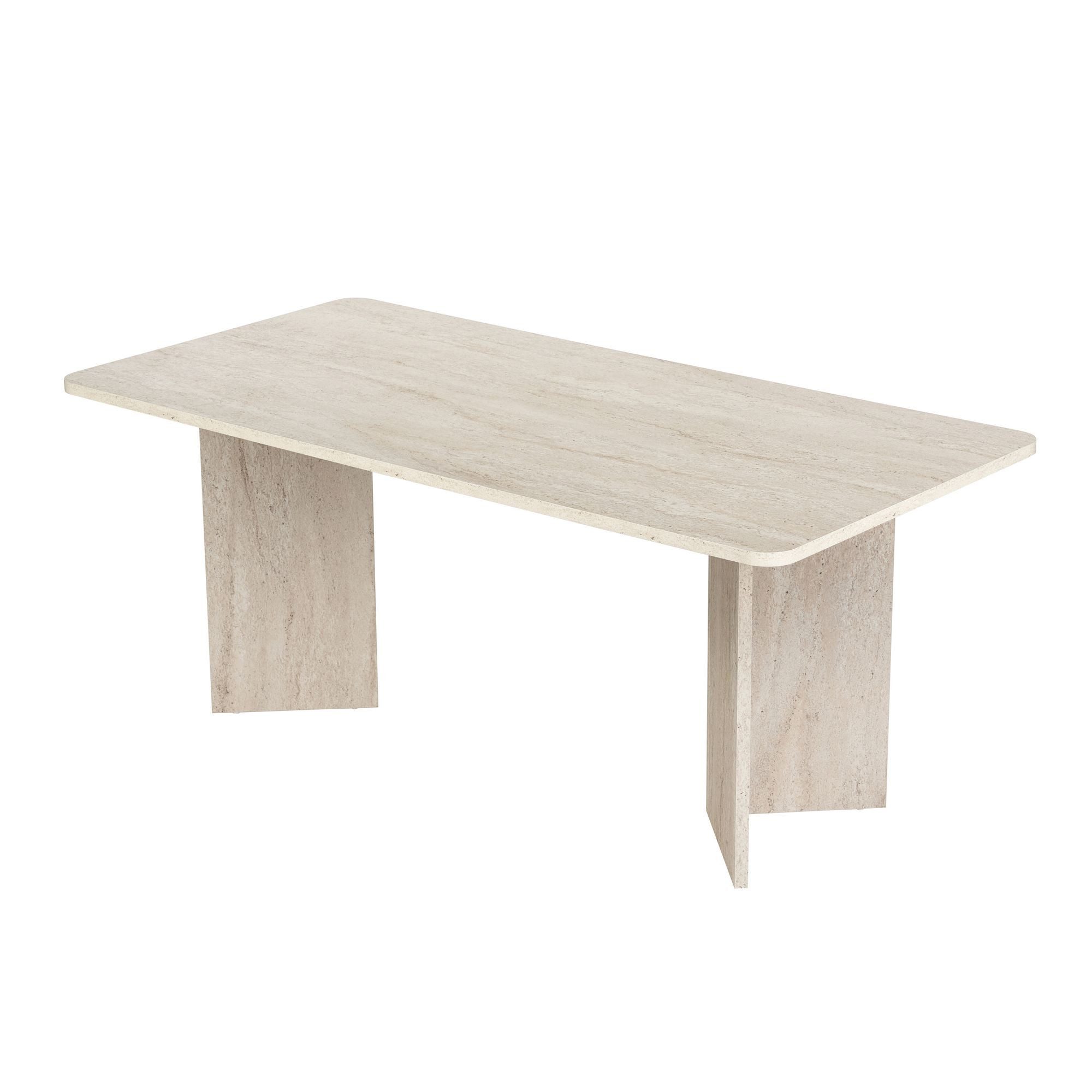 Skye Decor Esstisch Linza (1-St., 1 Tisch), Japandi Design, Rechteckige Tischform, Kratzunempfindlich