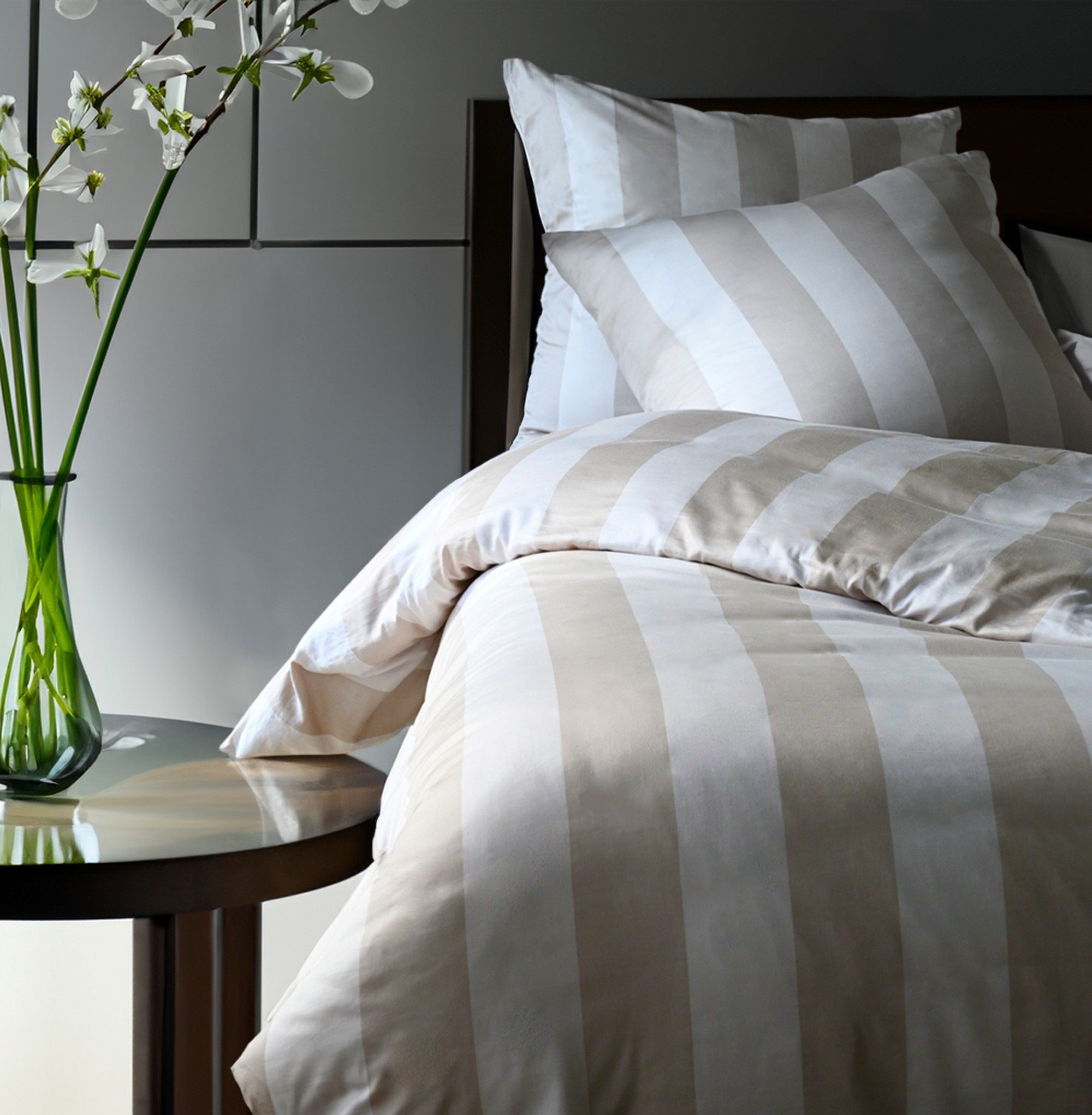 fleuresse Bettwäsche Fleuresse Mako-Satin Bettwäsche 240x220 Streifen Block günstig online kaufen