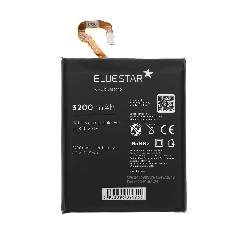 Ersatz Austausch LG Smartphone-Akku Accu BL-36T 2018 Akku LG X410 Batterie 3200mAh BlueStar mit Li-lon kompatibel K10