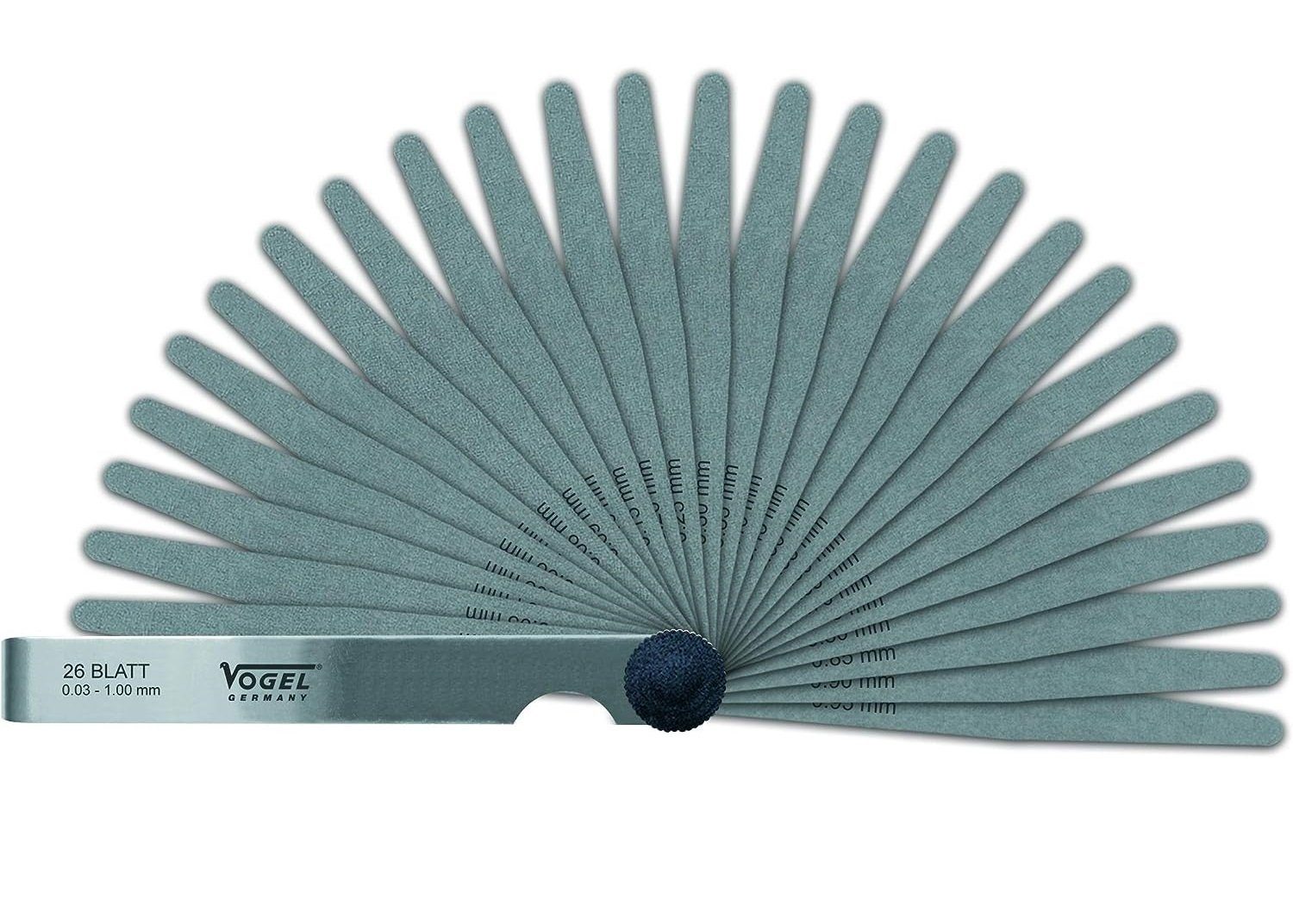 Fühlerlehre 21 Blatt, Messbereich: 0.05 - 2.00 mm / inch