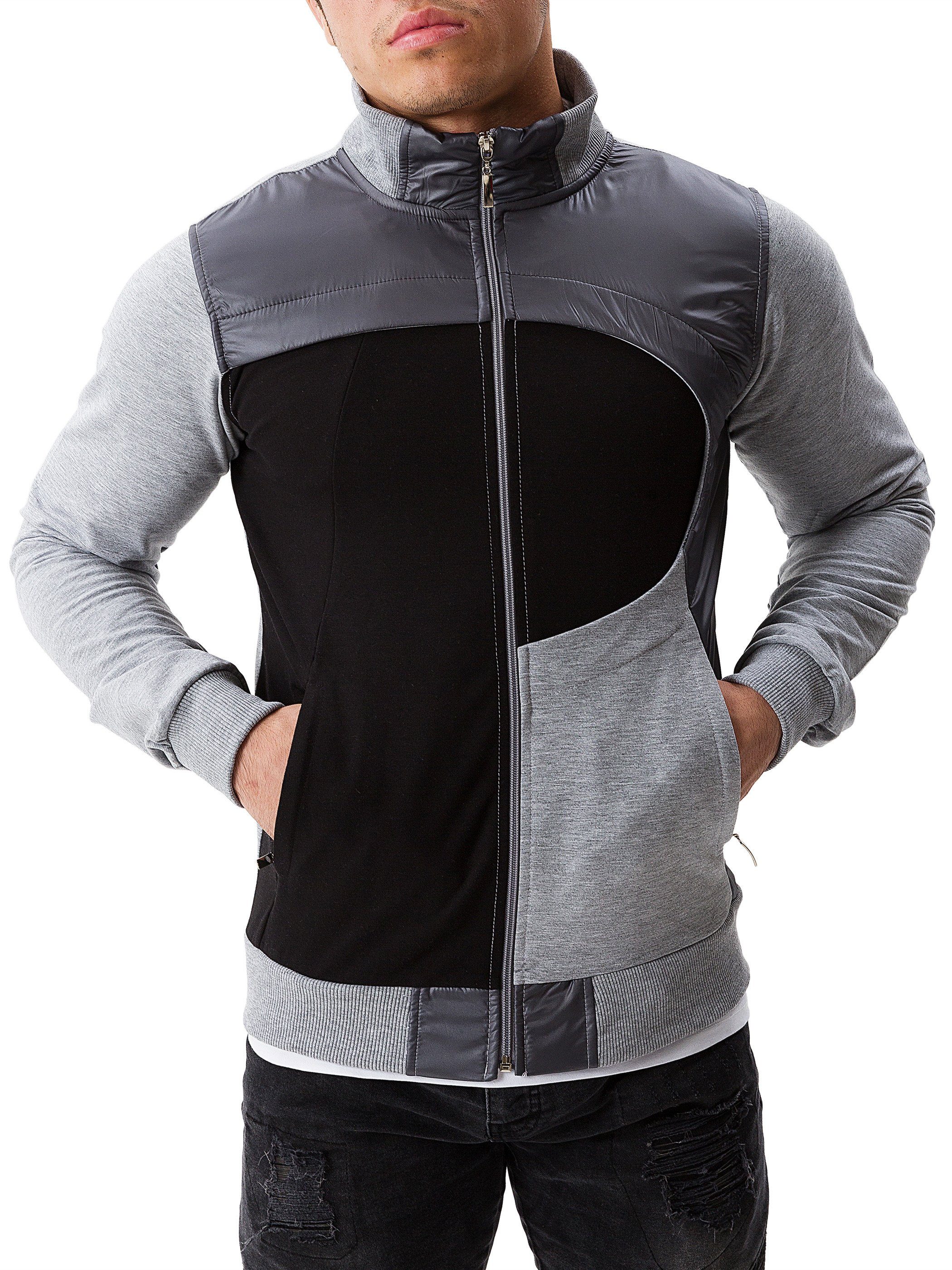 Yazubi Sweatjacke Diego Reißverschluss Jacket Mit Grau (grey/anthra/black)