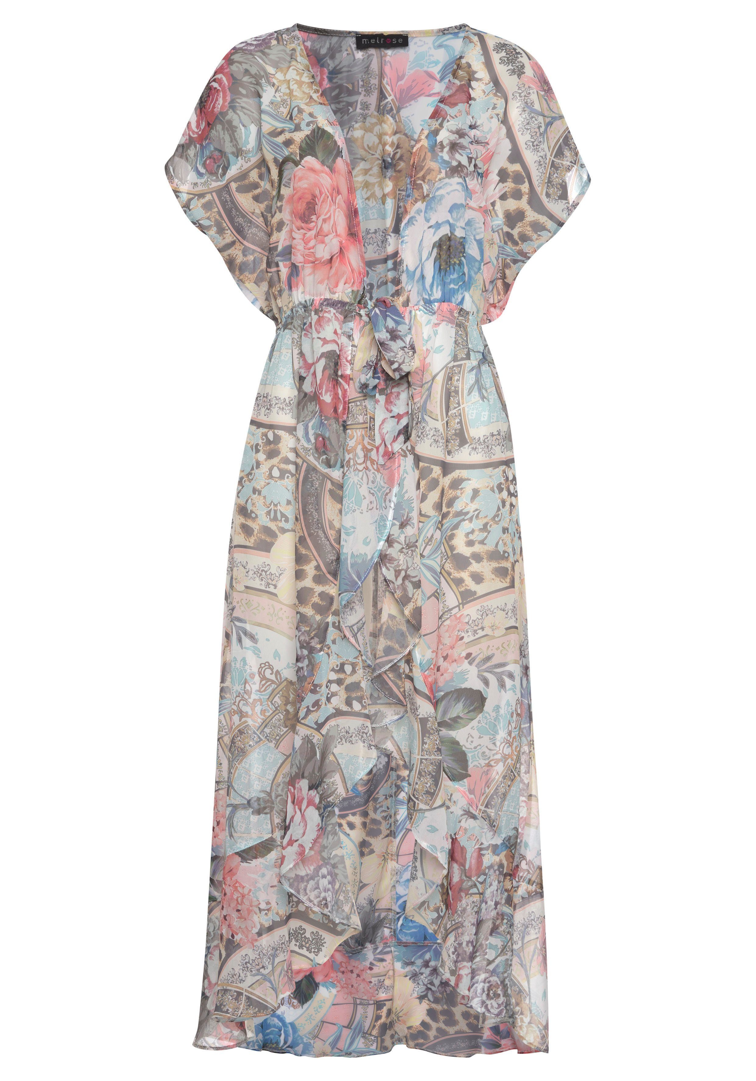 Damen Blusen Melrose Blusenkimono aus transparentem Chiffon
