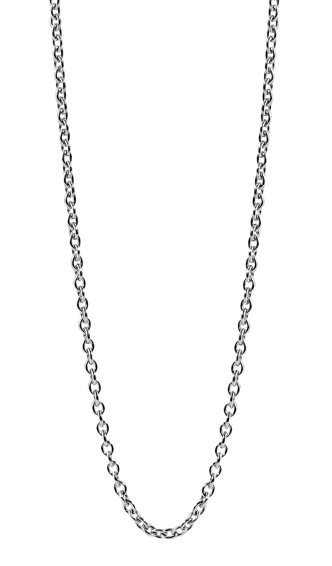 Kette ohne Anhänger Halskette – Ankerkette aus 925 Silber 50 cm