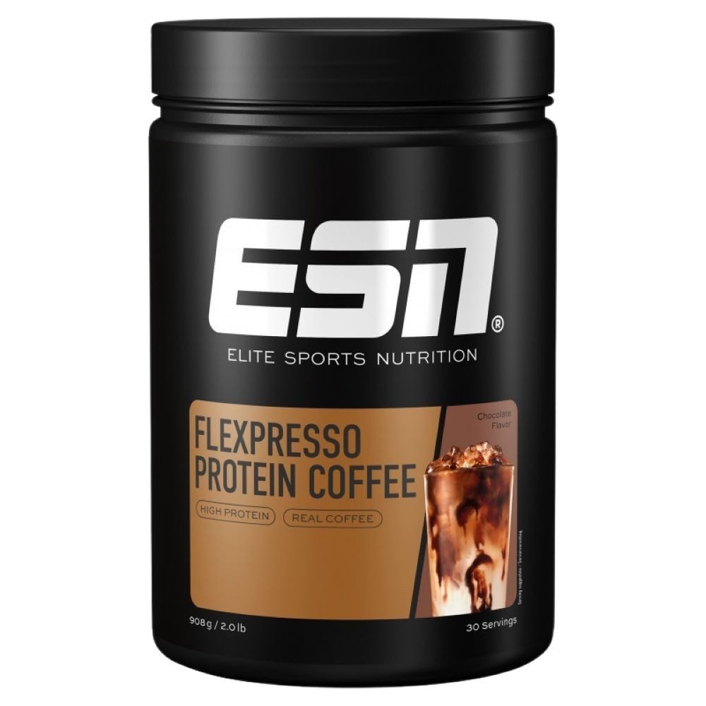 ESN ESN FLEXPRESSO Protein Coffee, 908g Chocolate Pulver, Proteinpulver mit Instantkaffee