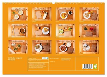 CALVENDO Wandkalender Einfache vegane Rezepte (Premium, hochwertiger DIN A2 Wandkalender 2023, Kunstdruck in Hochglanz)