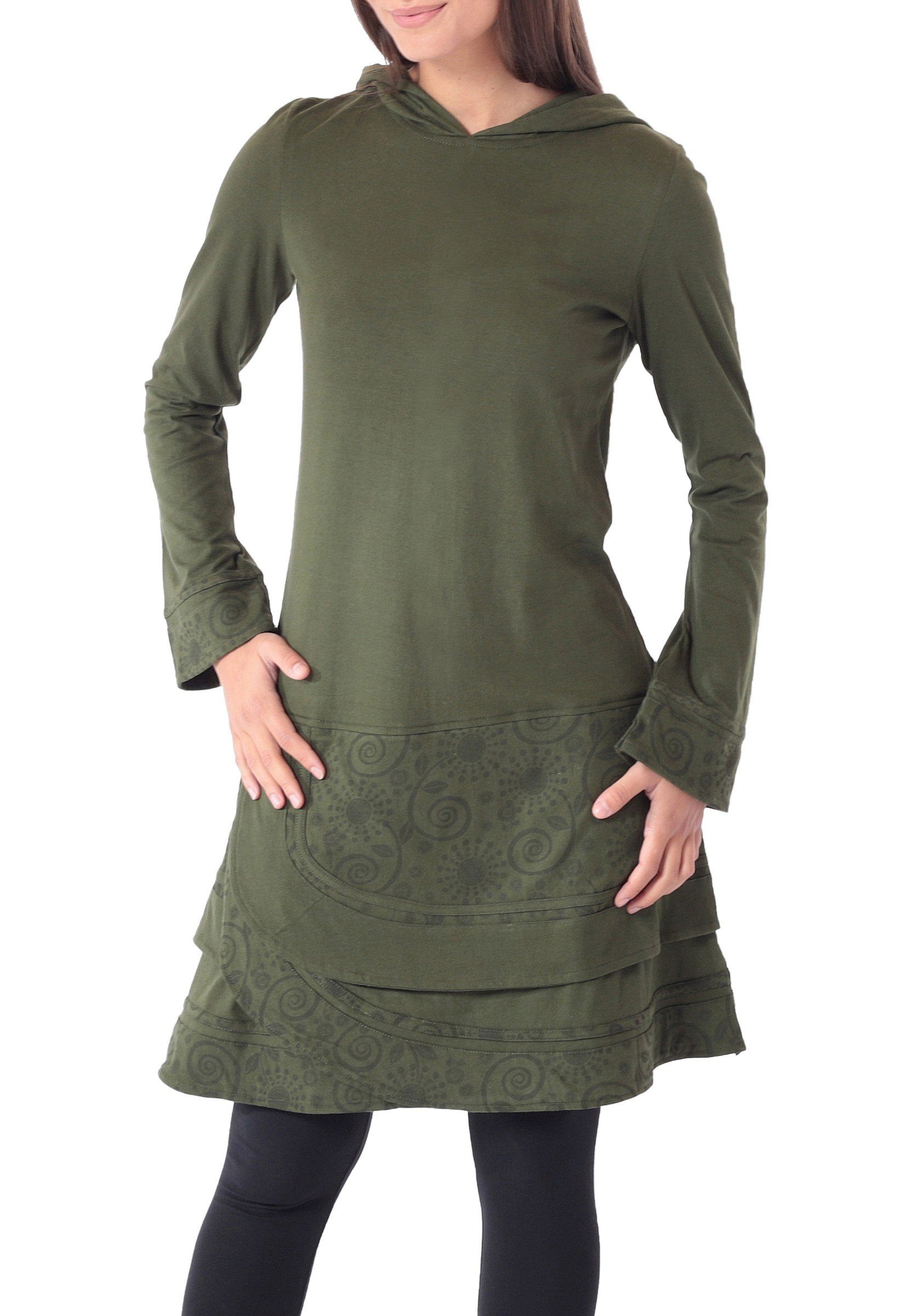 PUREWONDER Sweatkleid Langärmliges Kleid mit Zipfelkapuze günstig online kaufen