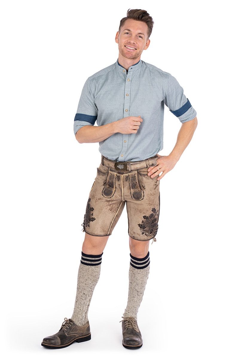 Maddox Trachtenhemd Trachtenhemd - TANJO - eisblau, rusty red günstig online kaufen