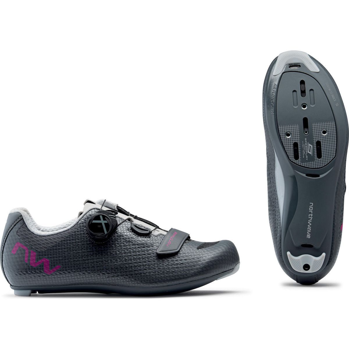 Northwave Storm 2 WMN Fahrradschuh Die Morph 10 AAS Sole zeichnet sich durch einen Steifigkeitsindex von