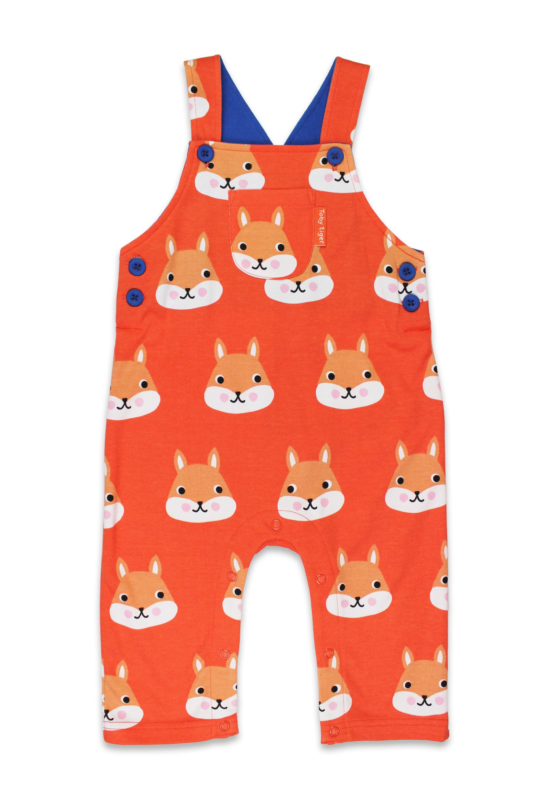 Latzhose Latzhose mit Eichhörnchen Print