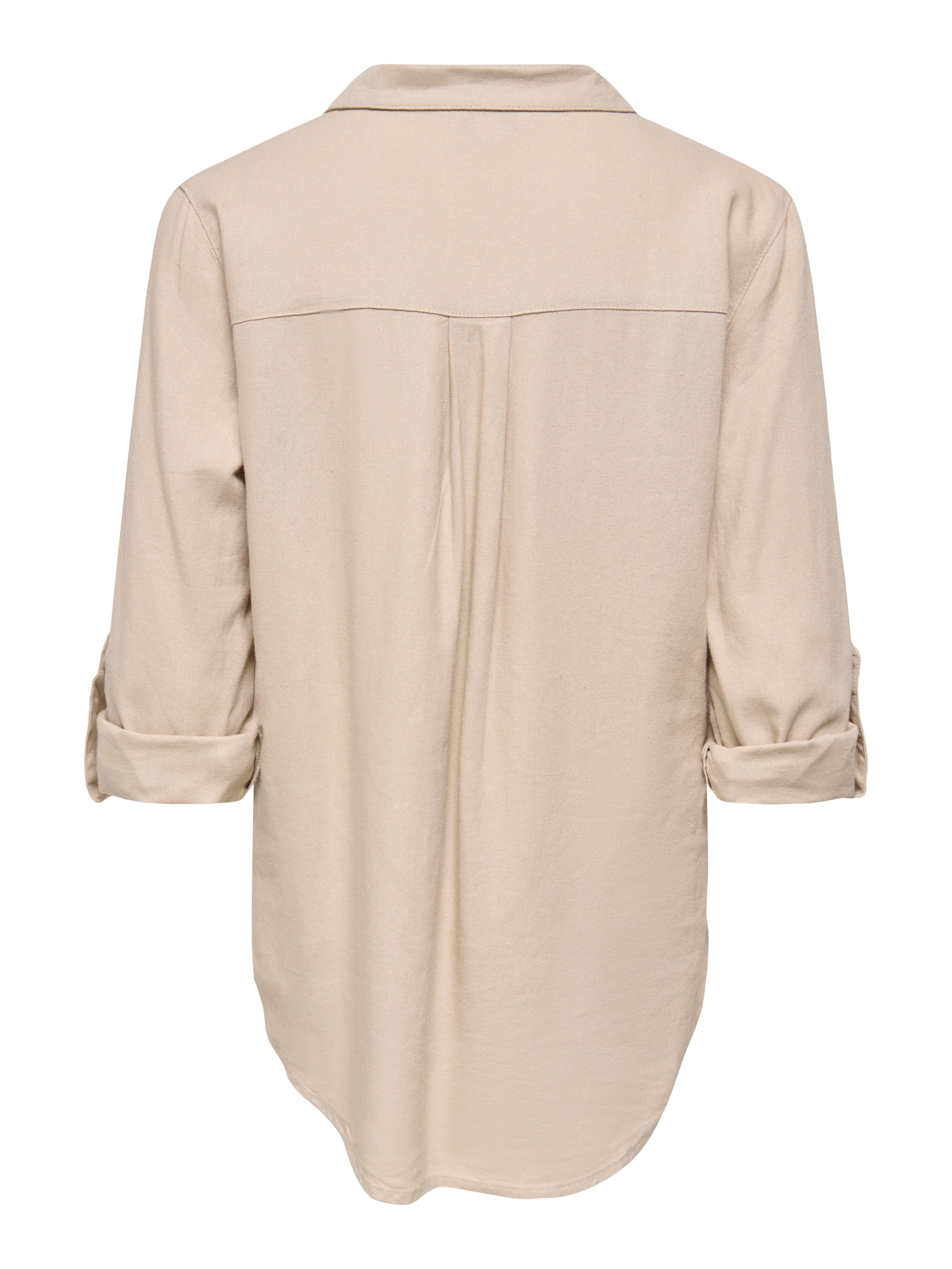 ONLY Hemdbluse ONLGOA 3/4 STRAP LINEN BL SHIRT CC PNT mit Leinen, umschlagbare Manschetten