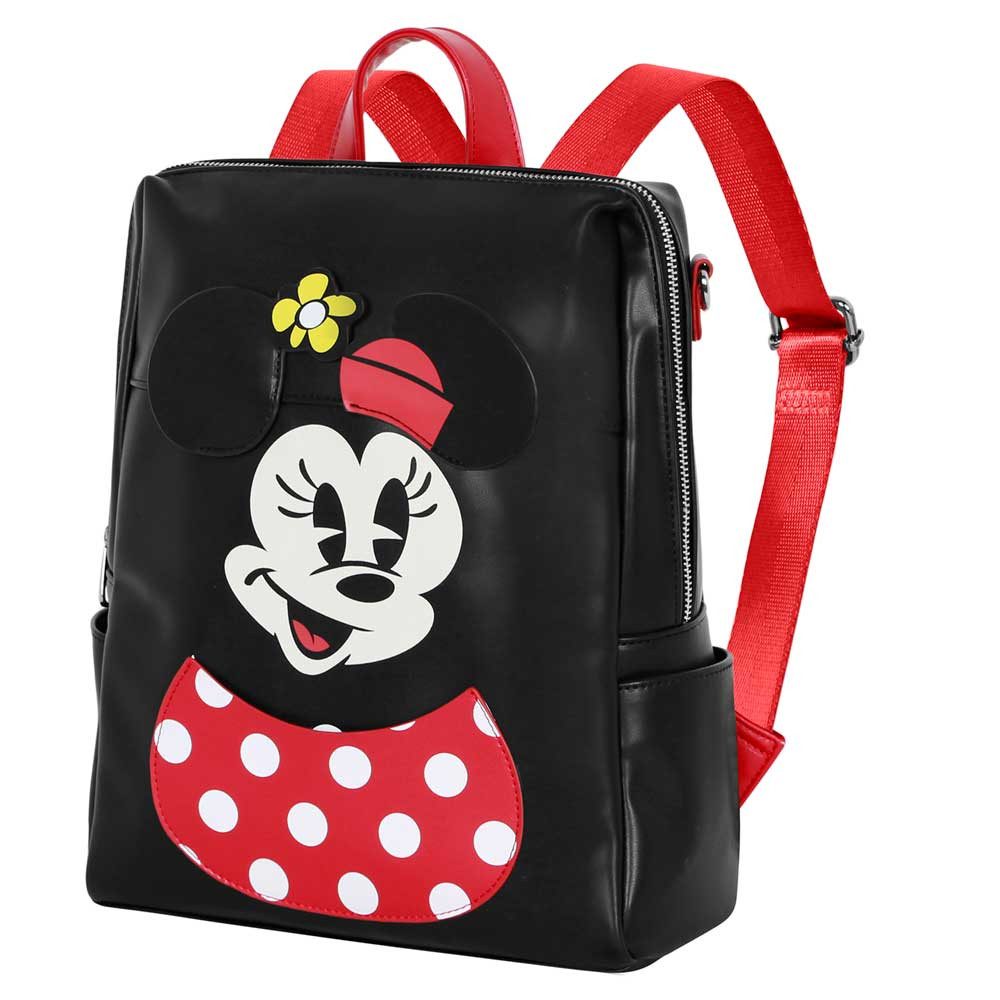 Karactermania Cityrucksack Disney Minnie Maus 2in1 Shield Rucksack Umhängetasche, Zwei offene Seitentaschen für kleine Essentials