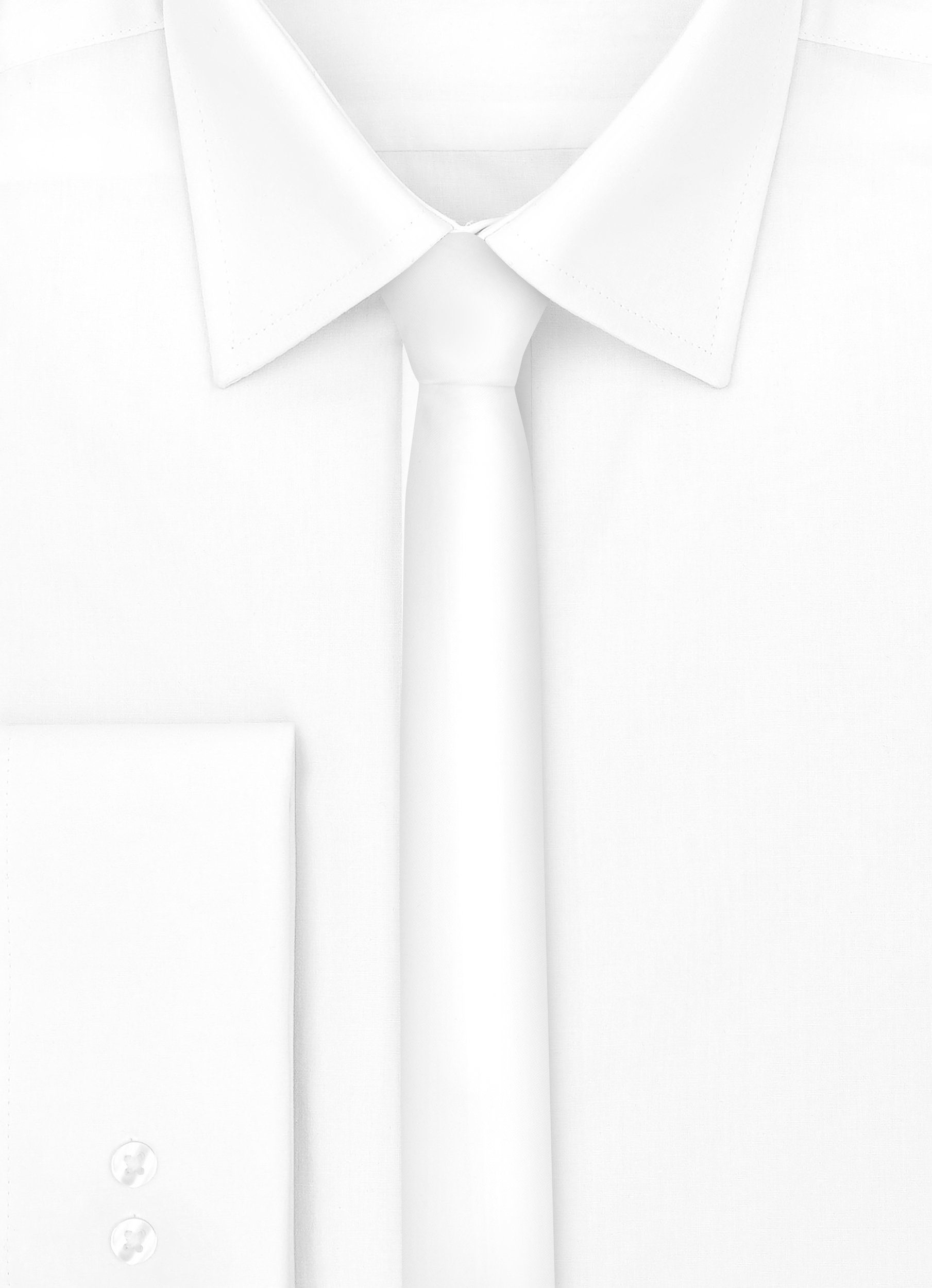 Krawatte (Set, x Weiß Ladeheid (150cm Schmale 1-St) Krawatte Herren 5cm) SP-5