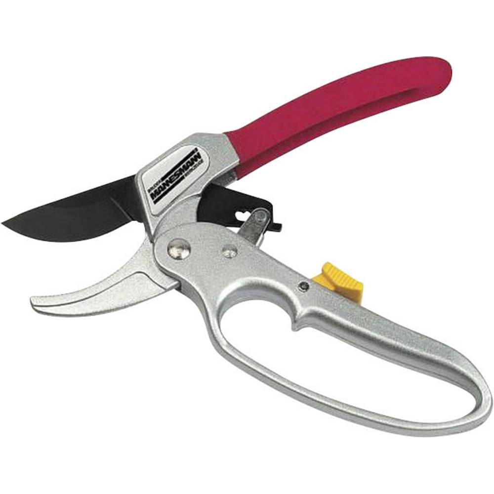 Brüder Mannesmann Werkzeuge Gartenschere Alu-Gartenschere M63210, Antihaftbeschichtet, Einhand-Sicherheitsverschluss